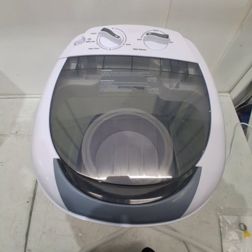 COSTWAY PORTABLE MINI SEMI-AUTOMATIC WASHING MACHINE - 5.5LBS CAPACITY - WHITE/GREY (MODEL: FP10950US-GR) image 3
