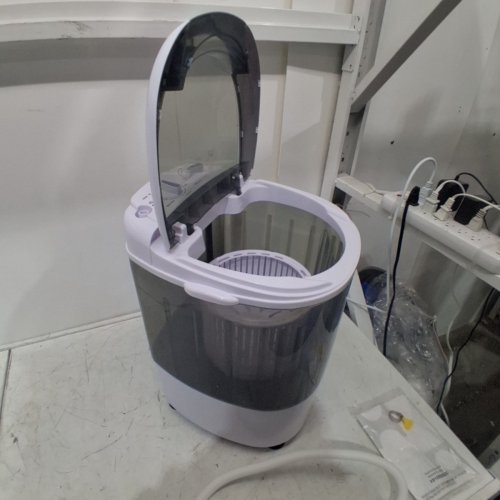 COSTWAY PORTABLE MINI SEMI-AUTOMATIC WASHING MACHINE - 5.5LBS CAPACITY - WHITE/GREY (MODEL: FP10950US-GR) image 5
