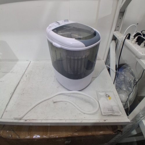 COSTWAY PORTABLE MINI SEMI-AUTOMATIC WASHING MACHINE - 5.5LBS CAPACITY - WHITE/GREY (MODEL: FP10950US-GR) image 6