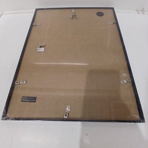 AMERICAN FLAT STREAMLINE PICTURE FRAME WITH POLISHED PLEXIGLASS - 12" X 16" - BLACK image 3