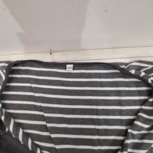 WOMAN'S SAKMAL BUTTON DOWN NIGHTGOWN - 2XL - GREY STRIPE image 3