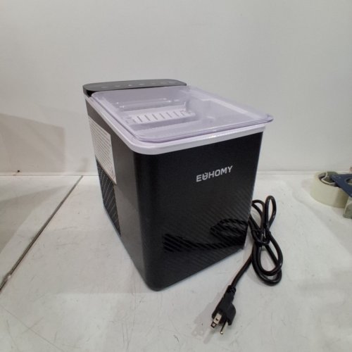 EUHOMY SELF-CLEANING BULLET COUNTERTOP PORTABLE ICE MAKER WITH ICE SCOOP - MAKES 27LB PER DAY - BLACK (MODEL: IM021-BBL-CAEH) image 3