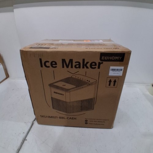 EUHOMY SELF-CLEANING BULLET COUNTERTOP PORTABLE ICE MAKER WITH ICE SCOOP - MAKES 27LB PER DAY - BLACK (MODEL: IM021-BBL-CAEH) image 6