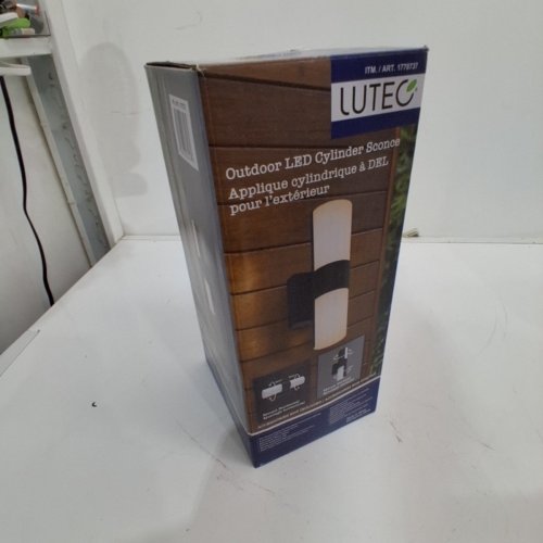 LUTEC 2-IN-1 DESIGN OUTDOOR LED CYLINDER WALL SCONCE - 11.2" X 4.9" X 4.3" - 16.5W 800LM 3000K - BLACK/WHITE (MODEL: 1770737) image 5