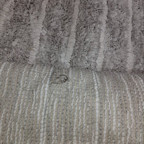OMBRE SPACE DYE BATHMAT SHAG RUG - 24" X 36" - GREY/WHITE (MODEL: 1727307) image 4