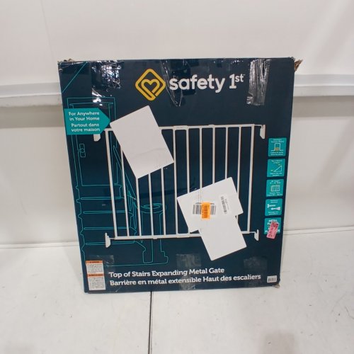 SAFETY 1ST TOP OF STAIRS EXPANDING METAL BABY/PET GATE ADJUSTABLE - 27" - 42" X 28" - WHITE (MODEL: GA090CWHOF2) image 5