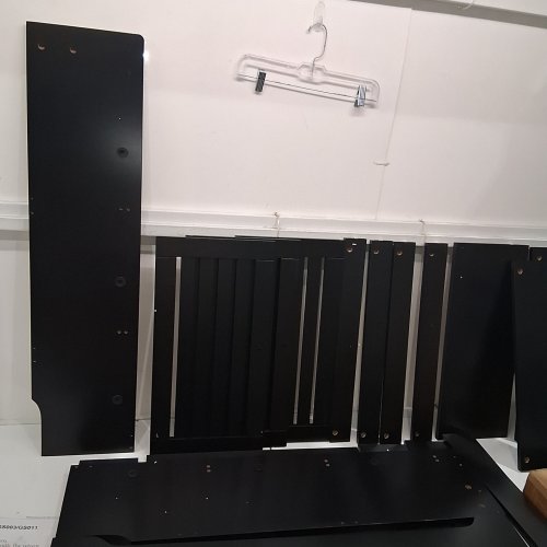 GILUTA MODERN SHOE CABINET AND COAT RACK - 79" X 23.5" X 9.5" - BLACK (MODEL: GS003) image 6