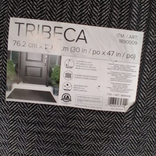 TRIBECA INDOOR/OUTDOOR MAT - 30" X 47" - GREY/BLACK (MODEL: 1890009) image 3