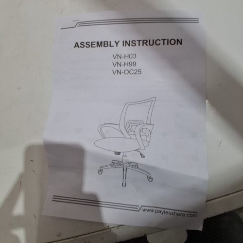 MESH OFFICE CHAIR - BLACK (MODEL: VN-H03-BLACK) image 6