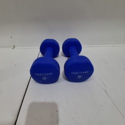 2PK YES4ALL NEOPRENE COATED DUMBBELL HAND WEIGHT - 12LBS - BLUE (MODEL: D1MY) image 2