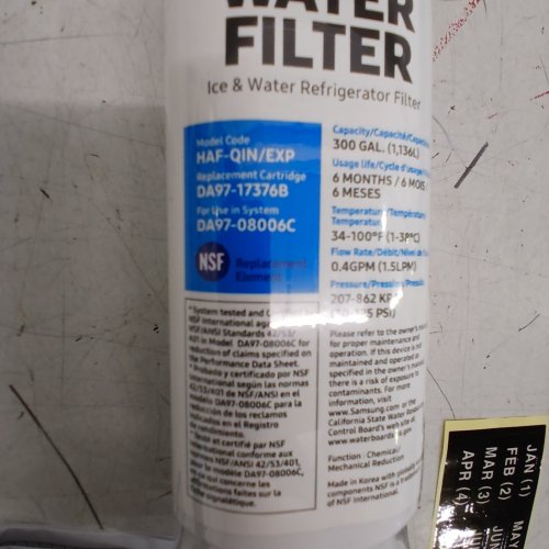 SAMSUNG GENUINE FILTER FOR REFRIGERATOR WATER AND ICE, CARBON BLOCK FILTRATION (MODEL: HAF-QIN/EXP) image 3