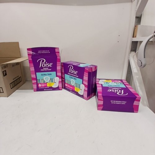 108PK POISE ULTRA THIN INCONTINENCE PADS AND POSTPARTUM PADS - MAXIMUM LONG - 5 DROP image 3