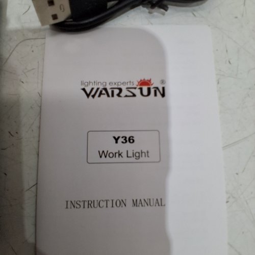 WARSUN WORK LIGHT - BLACK / YELLOW (MODEL: Y36) image 3