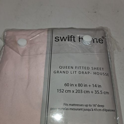 SWIFT HOME SUPER SOFT MICROFIBER FITTED SHEET - QUEEN SIZE - PINK image 4