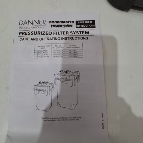 PONDMASTER PRESSURIZED POND FILTER SYSTEM - 1000 GAL POND CAPACITY (MODEL: CPF SERIES 1000) image 2