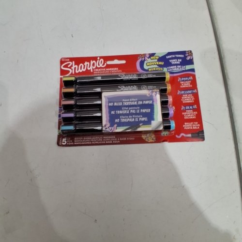 5PK ASSORTED SHARPIE - ACRYLIC BULLET TIP MARKERS - EARTH TONE COLOURS image 2