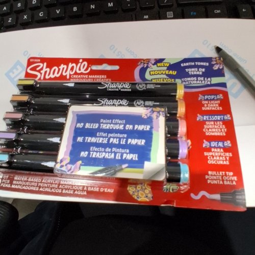 5PK ASSORTED SHARPIE - ACRYLIC BULLET TIP MARKERS - EARTH TONE COLOURS image 4