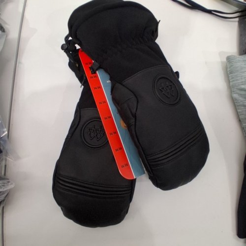 UNISEX HUDSEN COLLECTIVE LEATHER PLUSH COMFORT SKI SNOWBOARD MITTENS - MEDIUM - BLACK (STYLE: 1931897) image 2