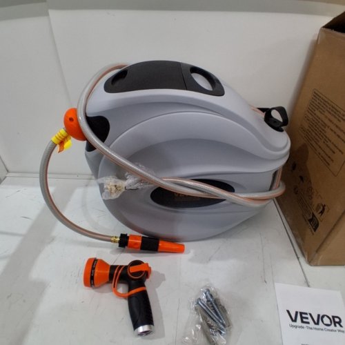 RETRACTABLE HOSE REEL - 100FT X 1/2" - GREY (MODEL: HL-XW30) image 2