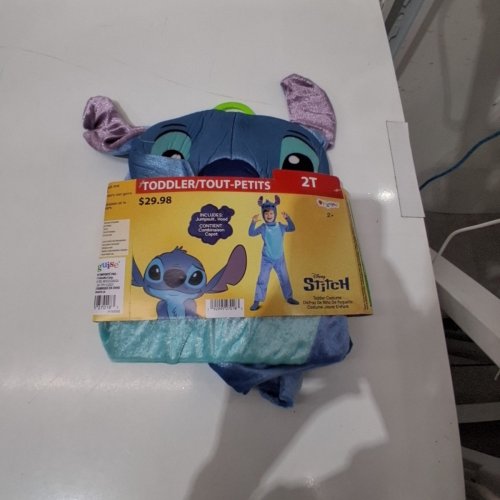 2PC UNISEX TODDLER DISGUISE DISNEY STITCH COSTUME - 2T - BLUE image 2