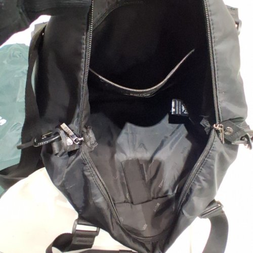 ROOTS RECYCLED FABRIC ZIPPERED OVERNIGHT DUFFLE BAG - 16” - BLACK (MODEL: R1012) image 7
