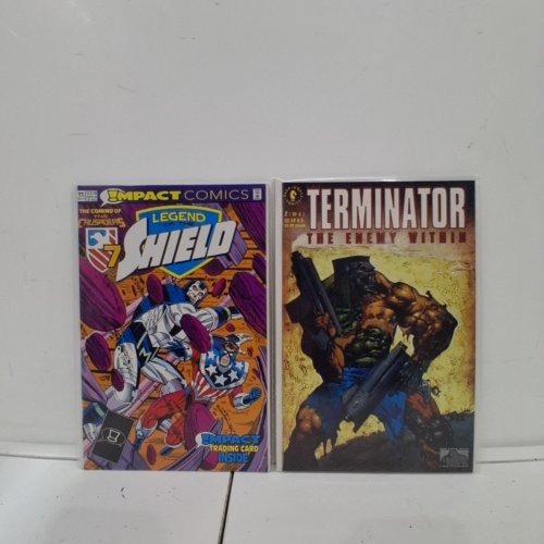 4 ASSTD DARK HORSE, DC, IMAGE, AND IMPACT COMIC BOOKS - TERMINATOR THE ENEMY WITHIN #2 OF 4, LEGEND OF THE SHIELD #11, WILDCATS #2, GREEN LANTERN MOSAIC #6 image 4