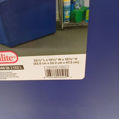 STERILITE STORAGE TOTE - 132 L - BLUE image 2