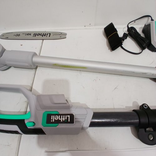 LITHELI CORDLESS POLE SAW - 10" CHAIN SAW - 20V BATTERY POWERED POLE SAW FOR BRANCH CUTTING, TRIMMING, PRUNING - COMES WITH BATTERY AND CHARGER (MODEL: E1PS17000) image 4