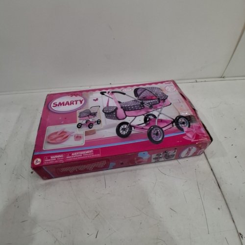BAYER SMARTY DOLL STROLLER WITH ACCESSORIES - GREY/PINK image 4