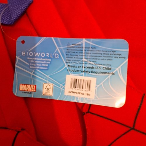 KID'S MARVEL SPIDER-MAN BACKPACK - 16" - RED / BLUE (MODEL : 00197394893605) image 3