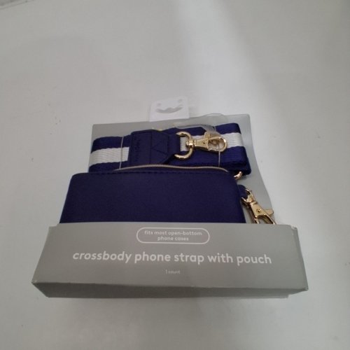 HEYDAY ADJUSTABLE CROSSBODY PHONE STRAP WITH POUCH - OXYGEN BLUE image 2