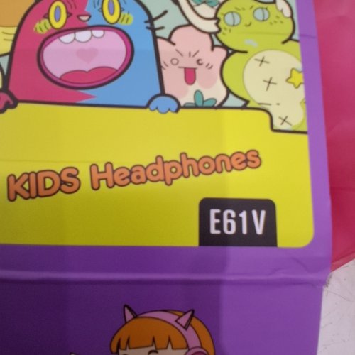 KID'S GORSUN WIRED OVER EAR HEADPHONES WITH ATTACHABLE CAT EARS - BLUE/PURPLE (MODEL: E61V) image 3