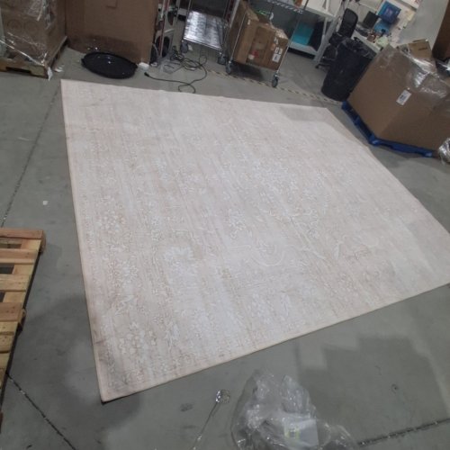 RECTANGULAR GEOMETRIC AREA RUG - 12FT X 10FT - BEIGE image 4