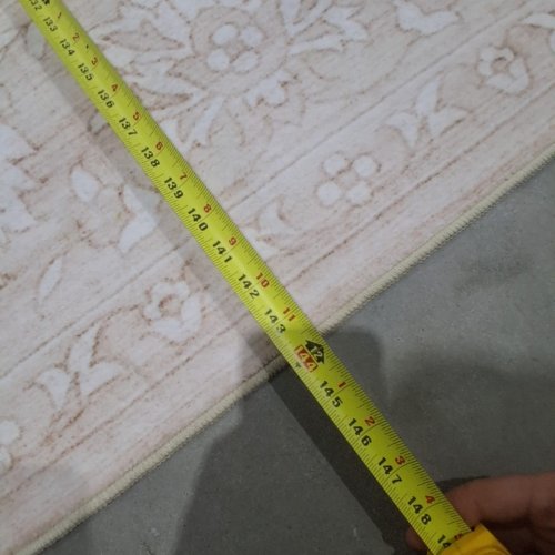 RECTANGULAR GEOMETRIC AREA RUG - 12FT X 10FT - BEIGE image 5