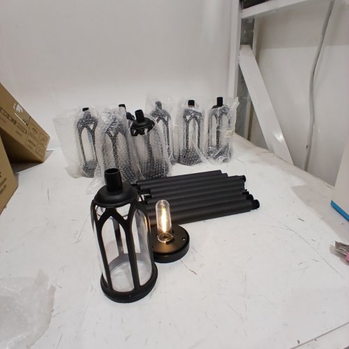 8PK OUTDOOR LIGHTING SOLAR LIGHT LANTERN - BLACK image 3