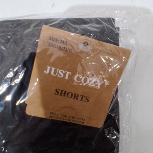 WOMEN'S JUST COZY BIKER SHORTS - MEDIUM/LARGE - BLACK image 2