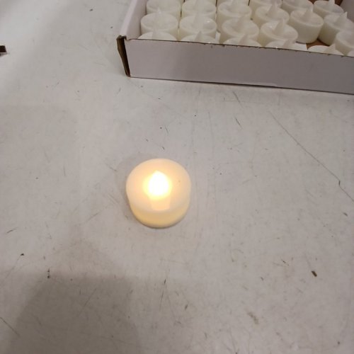 24PK LED FLAMELESS FLICKERING TEA LIGHT CANDLES - WHITE image 3