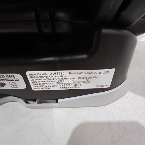 GRACO 4EVER 4-IN-1 CONVERTIBLE WASHABLE CAR SEAT - 4-120LBS MAX - BLACK (MODEL: 2168323) image 2