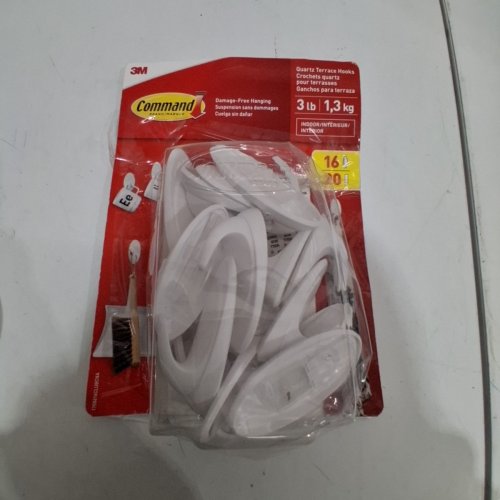 16PK 3M COMMAND UTILITY QUARTZ TERRACE HOOKS - HOLDS 3LBS EACH - WHITE (MODEL: 1704136) image 3