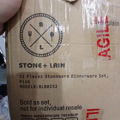 32PC STONE LAIN COUPE DINNERWARE SET - SERVICE FOR 8 - LIGHT PINK (MODEL:BLB0252) image 2