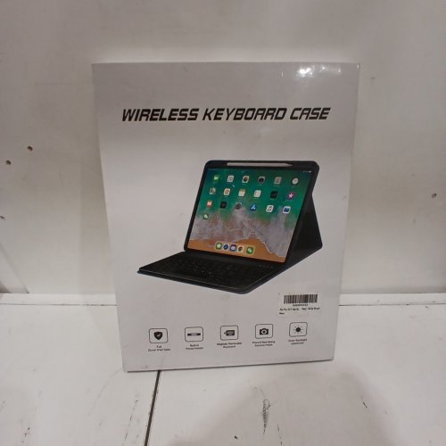 WIRELESS KEYBOARD CASE FOR IPAD PRO 12.9" - FULL COVER, WITH MAGNETIC REMOVABLE KEYBOARD - BUILT IN PENCIL HOLDER - BLACK image 2