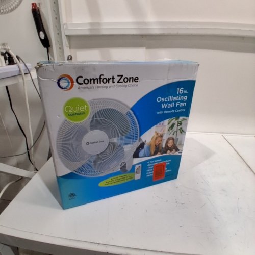 COMFORT ZONE WALL-MOUNT FAN - 16" - WHITE (MODEL: CZ16WR) image 4