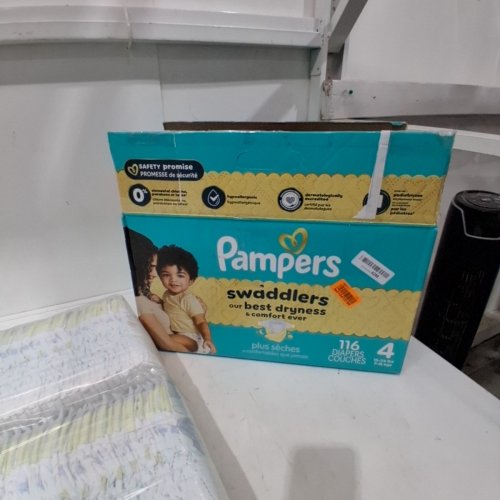 116PK PAMPERS SWADDLERS DISPOSABLE DIAPERS - SIZE 4 image 3