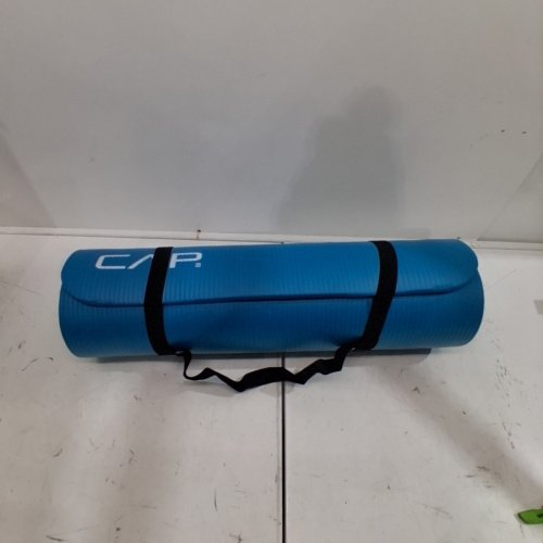 CAP BARBELL HIGH DENSITY EXERCISE YOGA MAT WITH STRAP - 1/2" X 24"X 68" - TEAL (MODEL: MTIS-6523-12TL) image 4