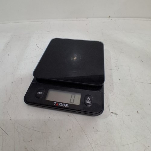TAYLOR BLACK GLASS DIGITAL STAIN RESISTANT KITCHEN SCALE - 11LB/5KG CAPACITY - BLACK (MODEL: 5280385) image 3