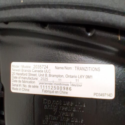 GRACO TRANZITIONS 3-IN-1 HARNESS/HIGHBACK/BACKLESS BOOSTER CAR SEAT - 100LBS MAX/CAP - PROOF/BLACK (MODEL: 2035724) image 3