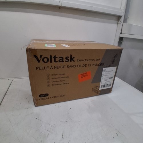 VOLTASK CORDLESS ELECTRIC SNOW SHOVEL WITH BATTERY & CHARGER - 12" PATH - 20V - BLACK/ORANGE (MODEL: SS-20B) image 6
