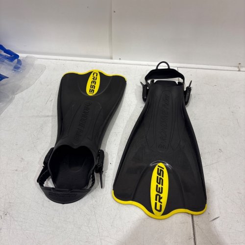 CRESSI PALAU LIGHT WEIGHT TRAVEL SNORKELING SWIM FINS - LARGE/EXTRA LARGE - BLACK/YELLOW image 2