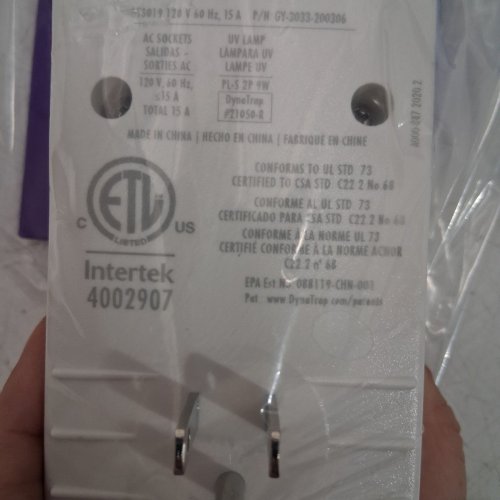 DYNATRAP FLYLIGHT INSECT TRAP - 120V, 15A (MODEL: DT3019W-1003P) image 3