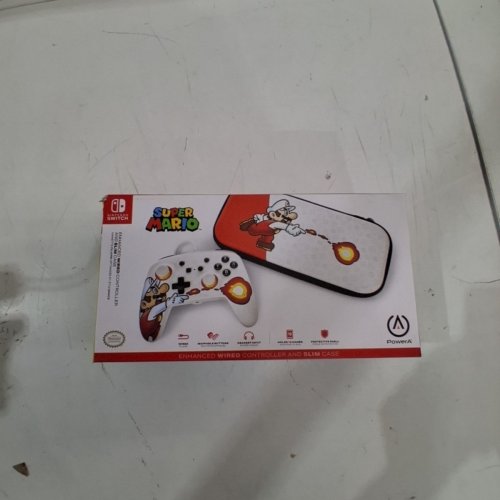POWERA SUPER MARIO ENHANCED WIRED CONTROLLER AND SLIM CASE FOR NINTENDO SWITCH - WHITE / RED image 2